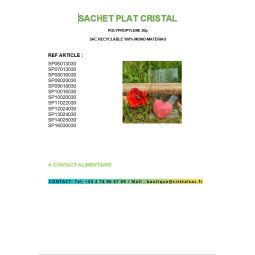 SACHET PLAT CRISTAL