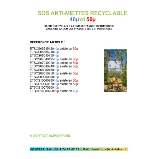SAC SOS ANTI-MIETTES  SAC SOS ANTI-MIETTES