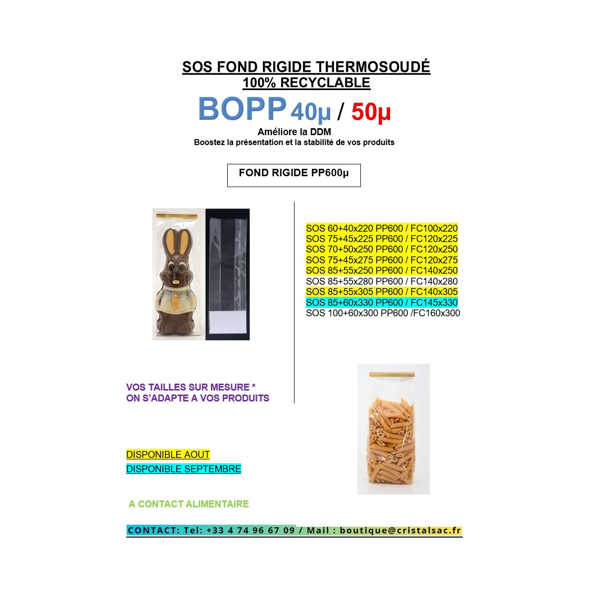 SOS FOND RIGIDE PP600µ