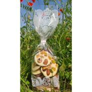 SAC DENTELLE BLANCHE FOND CARTON